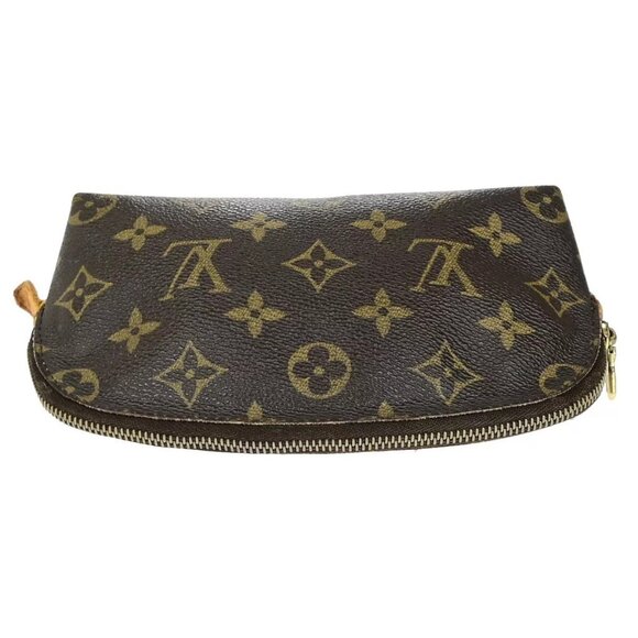 LOUIS VUITTON Pochette Cosmetic Pouch Bag Monogram Leather Brown M47515 05ED262 - Picture 13 of 16